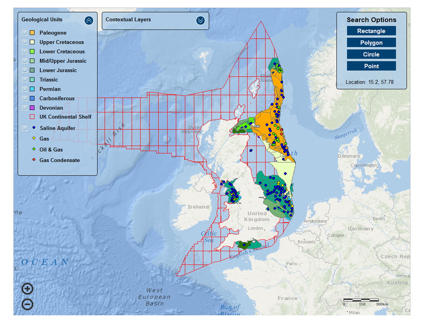 CO2 Stored map